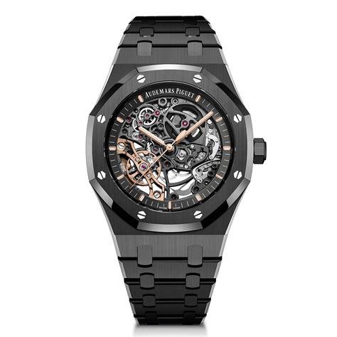 audemars piguet double balance wheel openworked in black ceramic